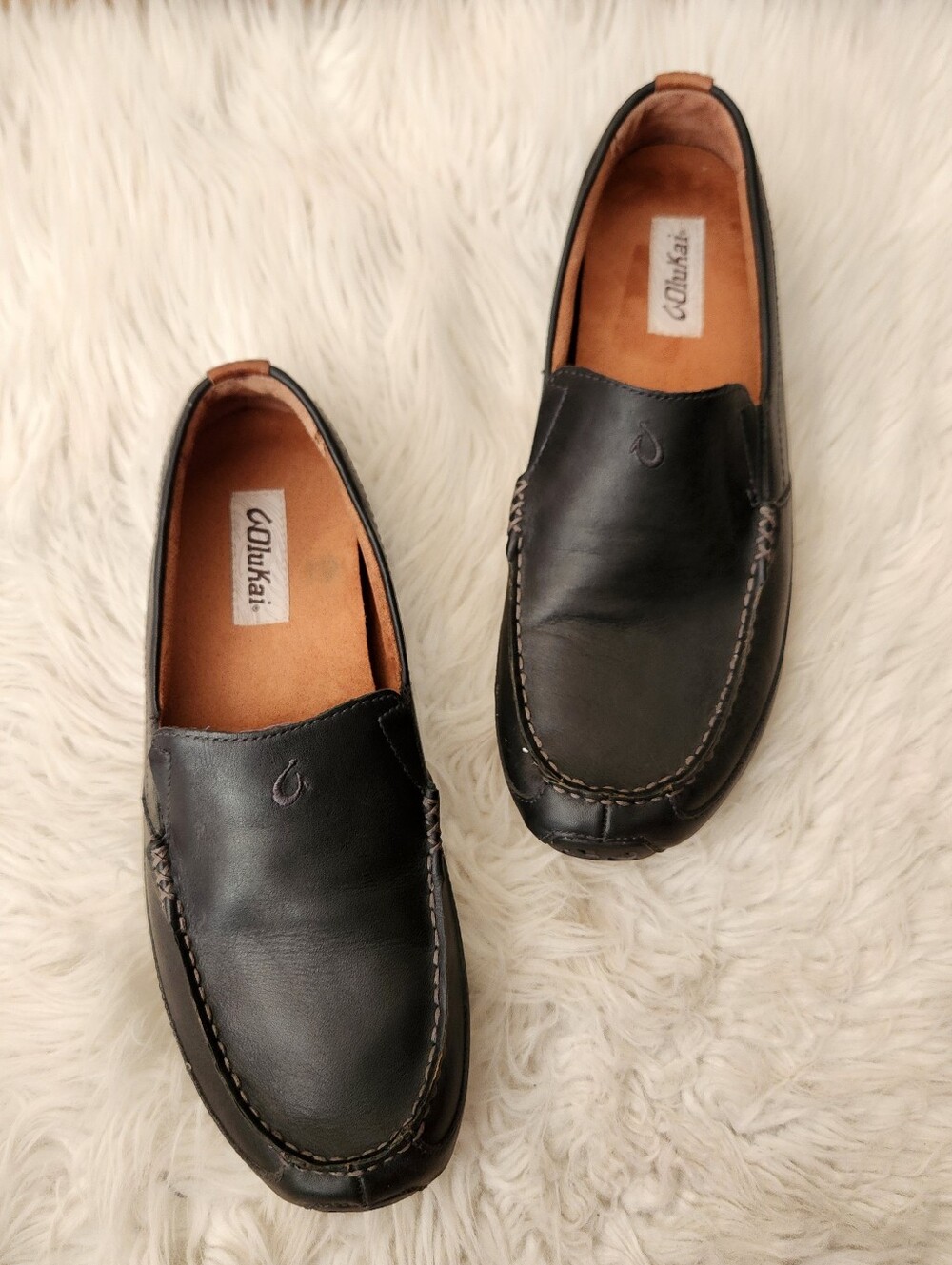 Olukai Mens Dark Brown Akepa Moc Shoe